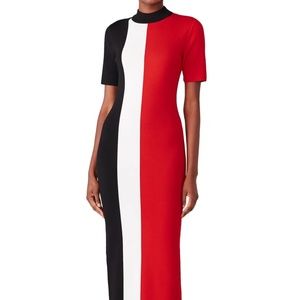 Solace London Rent the Runway Knit Colorblock Dress sz 2 $720 flaw